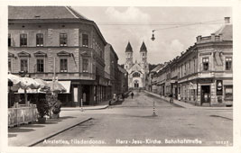 Amstetten. Bahnhofstraße, Herz-Jesu-Kirche, 1941