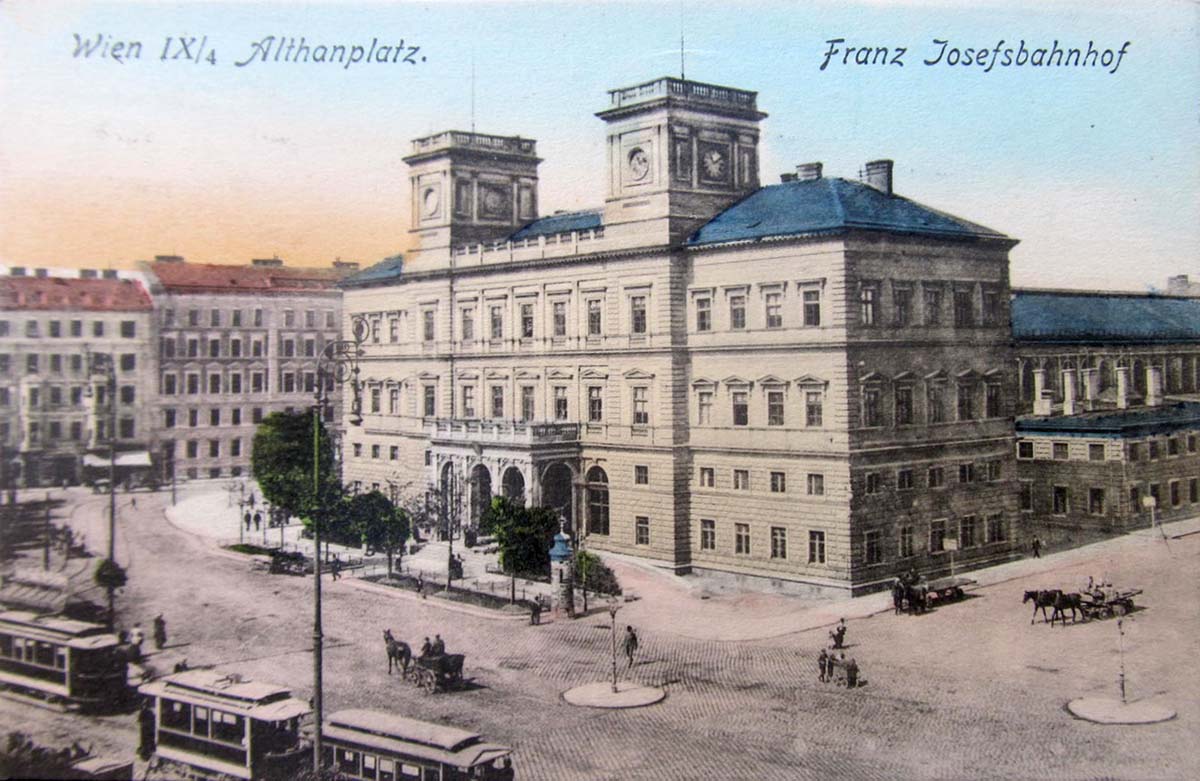 Vienna. Althanplatz, Franz Josefs Bahnhof, 1916