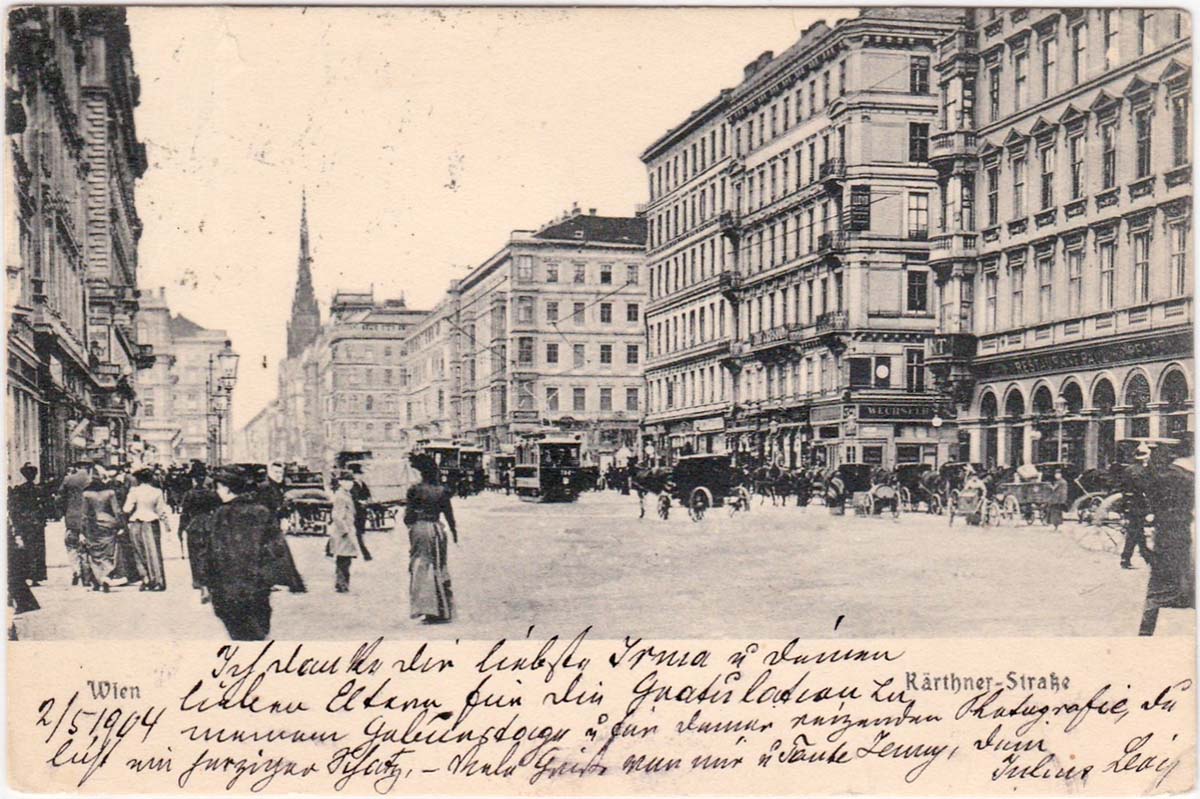 Vienna. Carinthian Street (Kärntner Straße), 1904