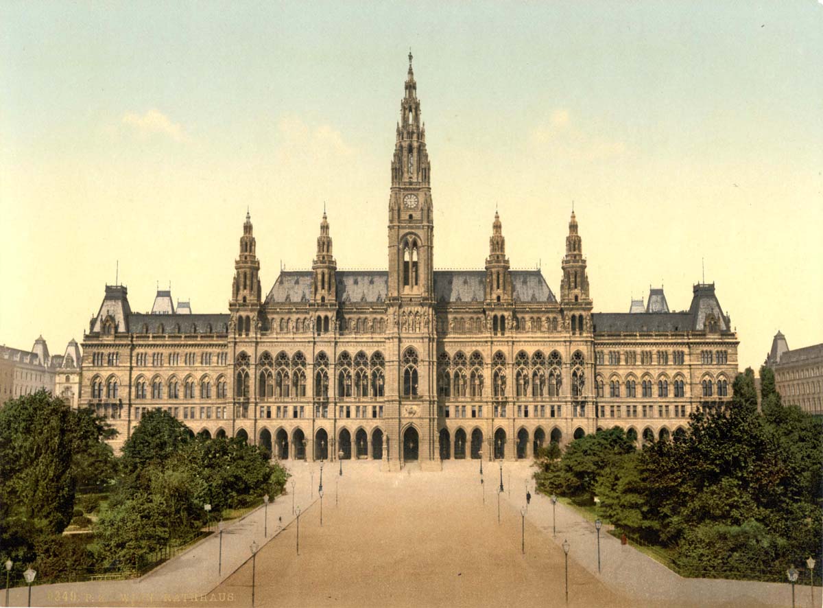 Vienna. City Hall (Rathaus), between 1890 and 1900