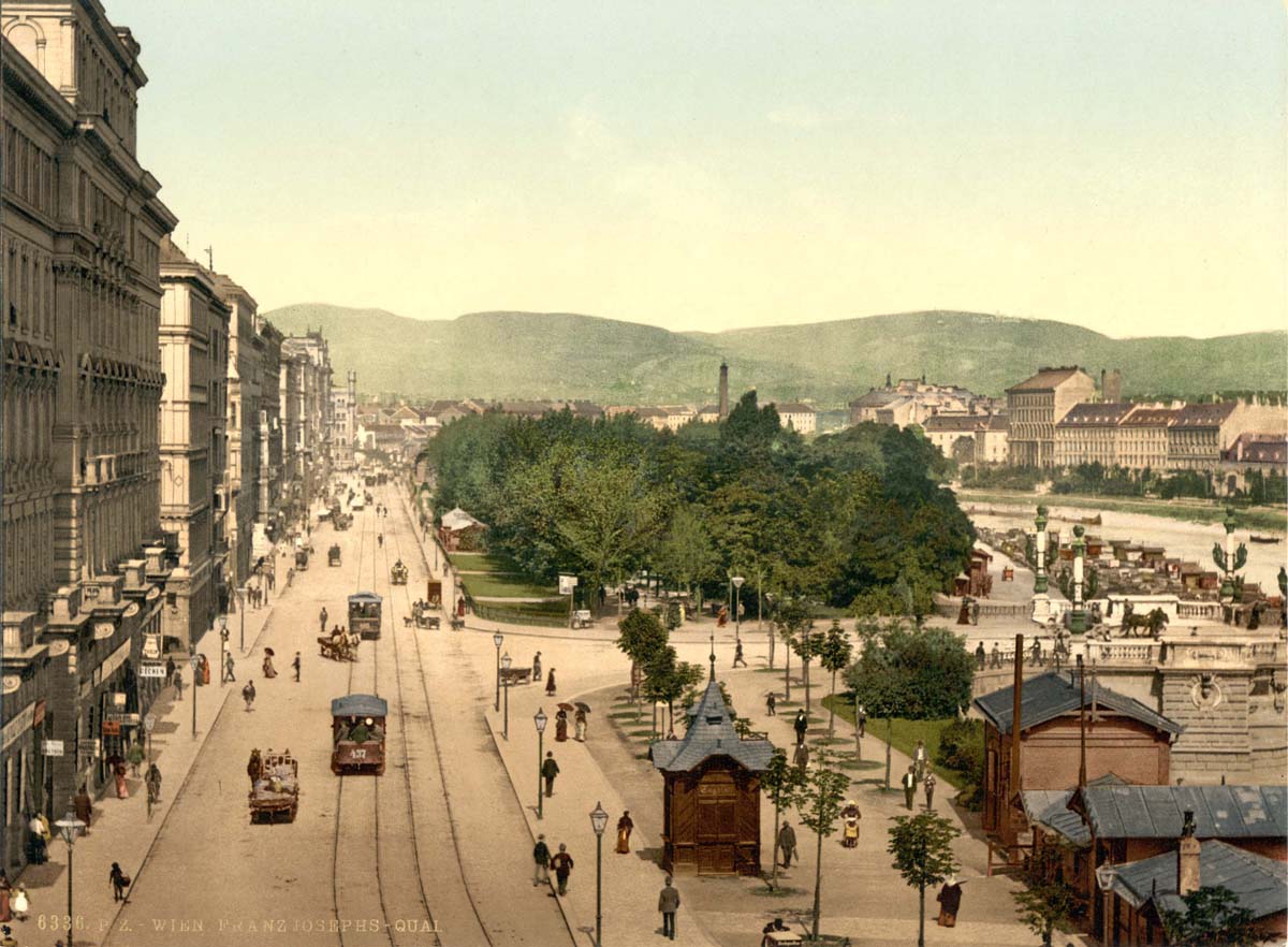 Vienna. Francis Joseph Quay, between 1890 and 1900