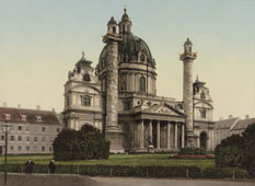 Wien. Karl Church (Karlskirche), between 1890 and 1900
