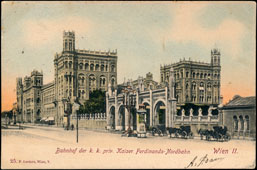 Vienna. Railway station of Emperor Ferdinand Northern-Railway