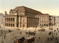 Vienna. The Opera House, between 1890 and 1900